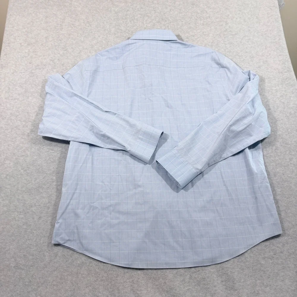UNTUCKit Button‎ Down Mens XXL Blue Charly WF Relaxed Fit Windowpane
